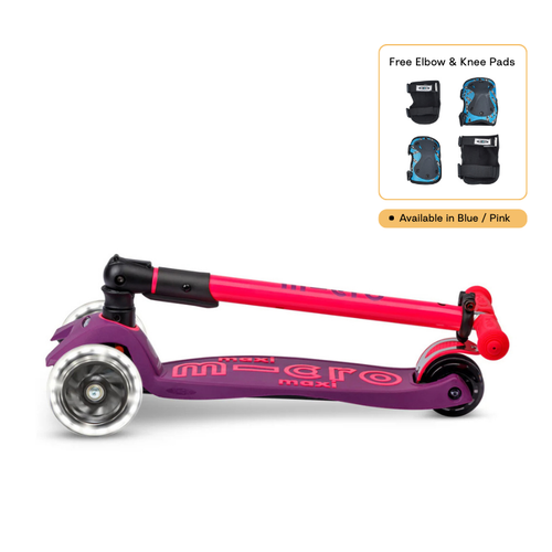 Maxi Micro Deluxe Foldable Scooter + Knee & elbow pads【Pre order now! Delivery after mid Mar】