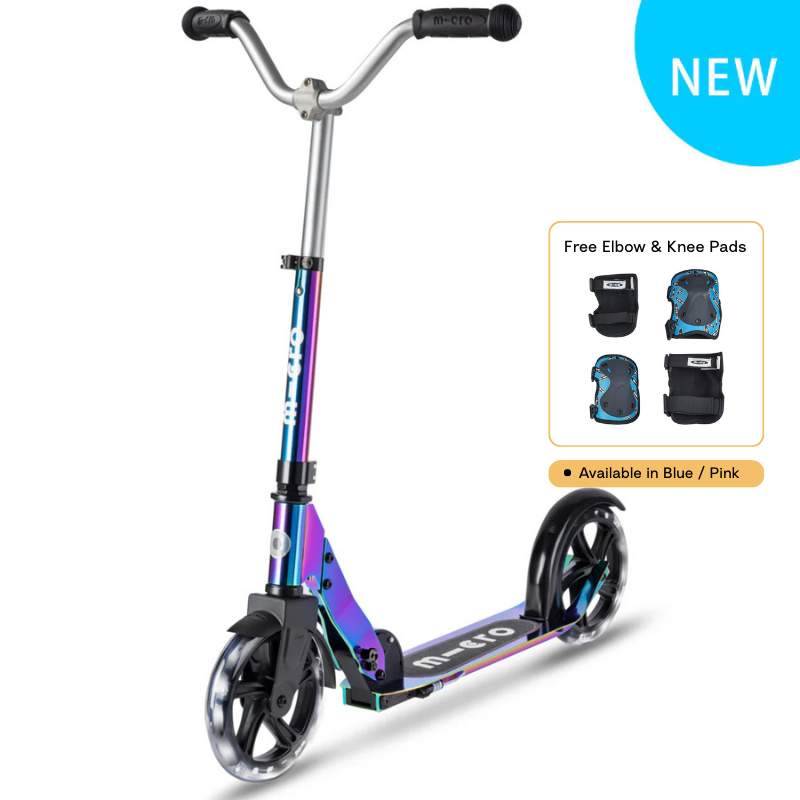 Micro Cruiser 滑板車 LED款 + 護肘與護膝組