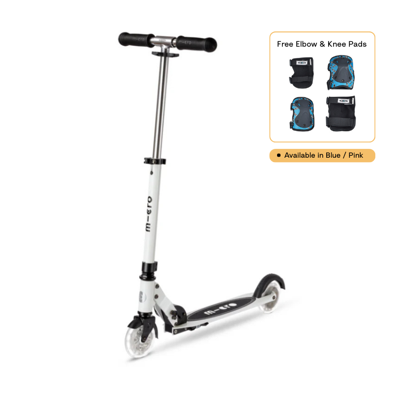 Micro Sprite Glow 滑板車 LED款 + 護肘與護膝組【立即預訂！3月中後出貨】