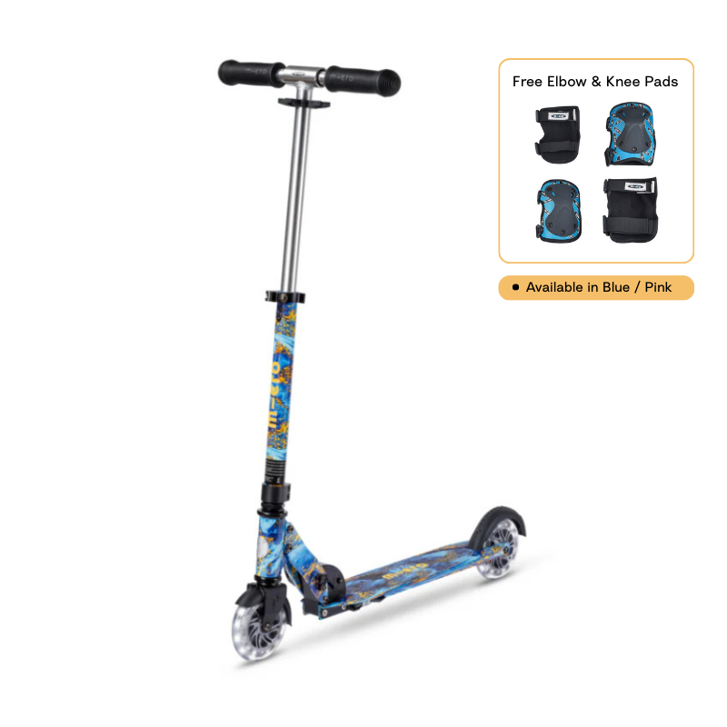 Micro Sprite 藝術系列 滑板車 LED款 + 護肘與護膝組【立即預訂！3月中後出貨】