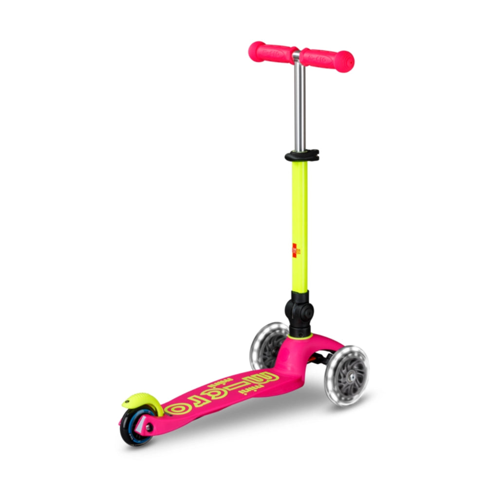 Mini Micro Deluxe Foldable Neon Scooter LED (2-5 years)