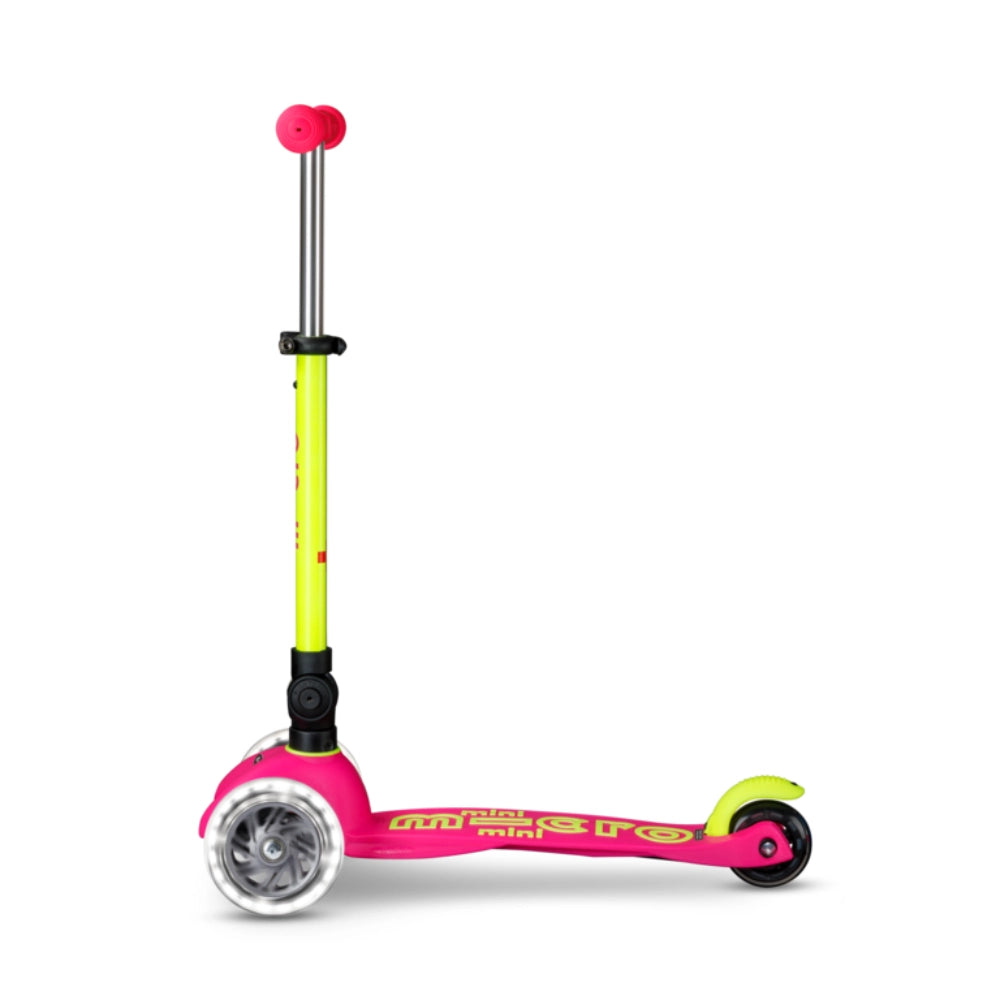Mini Micro Deluxe Foldable Neon Scooter LED (2-5 years)