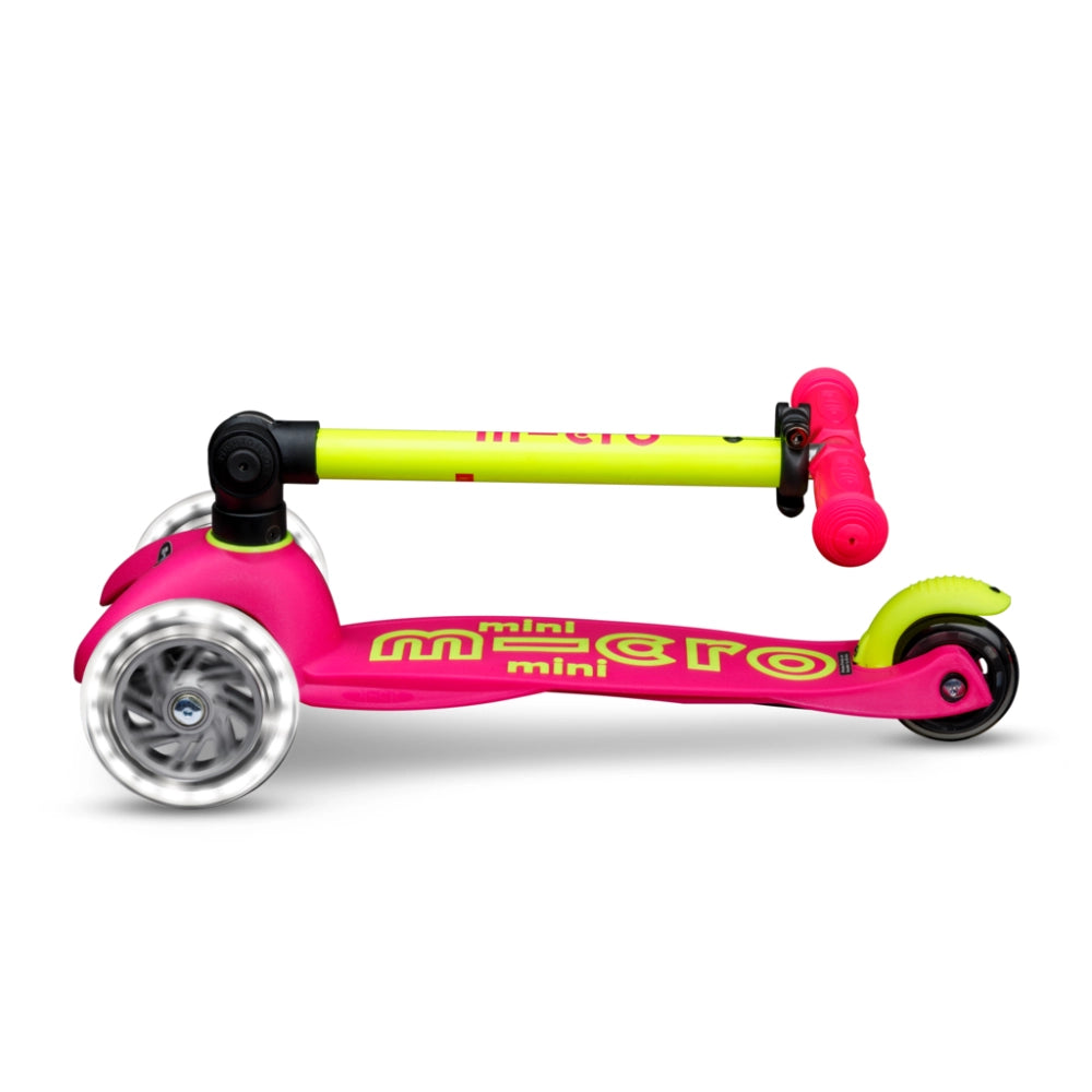 Mini Micro Deluxe Foldable Neon Scooter LED (2-5 years)