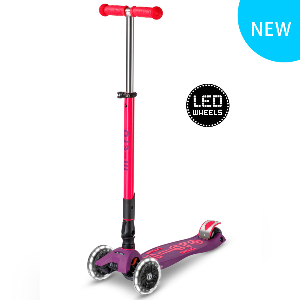 Mini Foldable Micro Mobility Maxi Micro Deluxe Led Pu00farpura Con