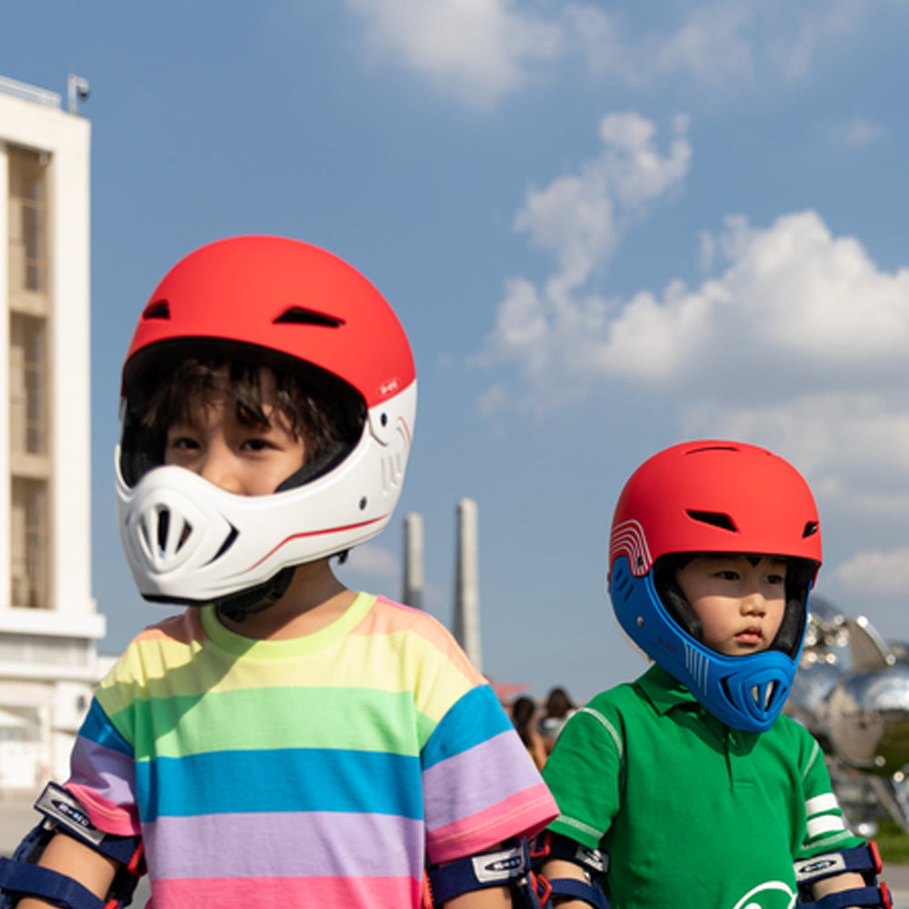 Micro Helmet Racing- White/Red