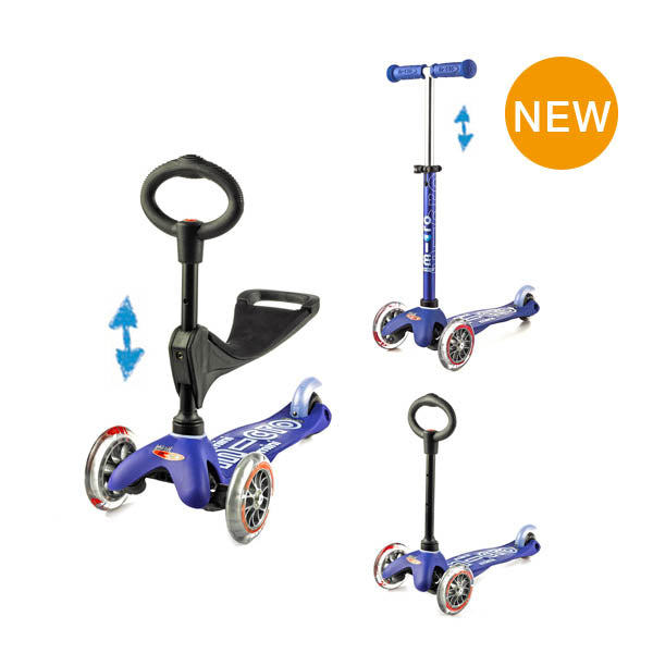 Mini Micro 三合一豪華滑板車 藍