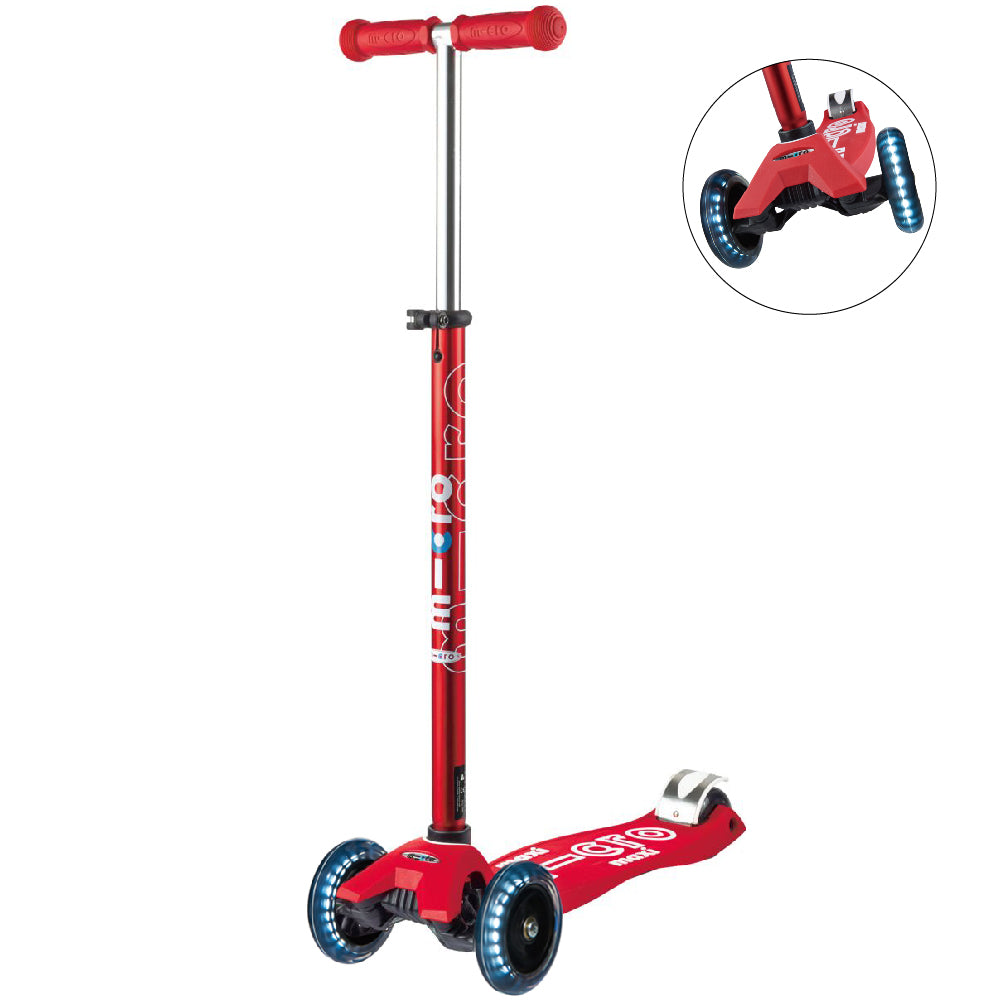 Maxi Micro LED滑板車豪華版(紅色)