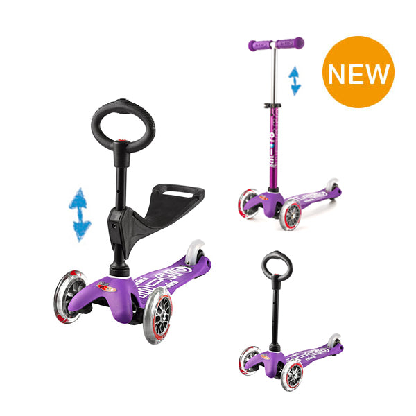 Mini Micro 三合一豪華滑板車 紫色